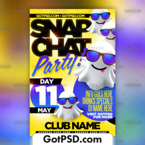 Snapchat Party Flyer Psd Template - Gotpsd.com