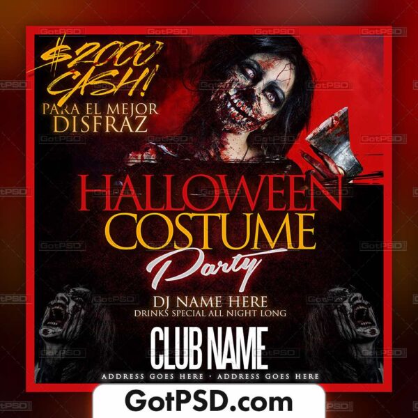 Halloween Costume Party Flyer Psd Template - Gotpsd.com