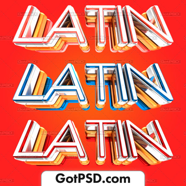 Latin 3D Title Flyer Psd Template - Gotpsd.com